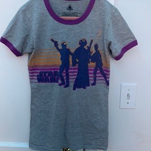Grey Star Wars original trilogy shirt.